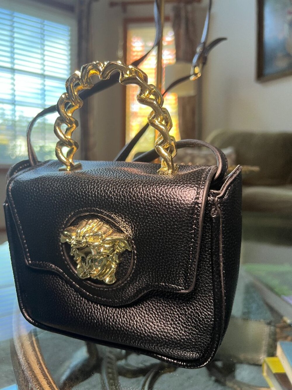 NEW- Black, Greek God symbol Party Bag